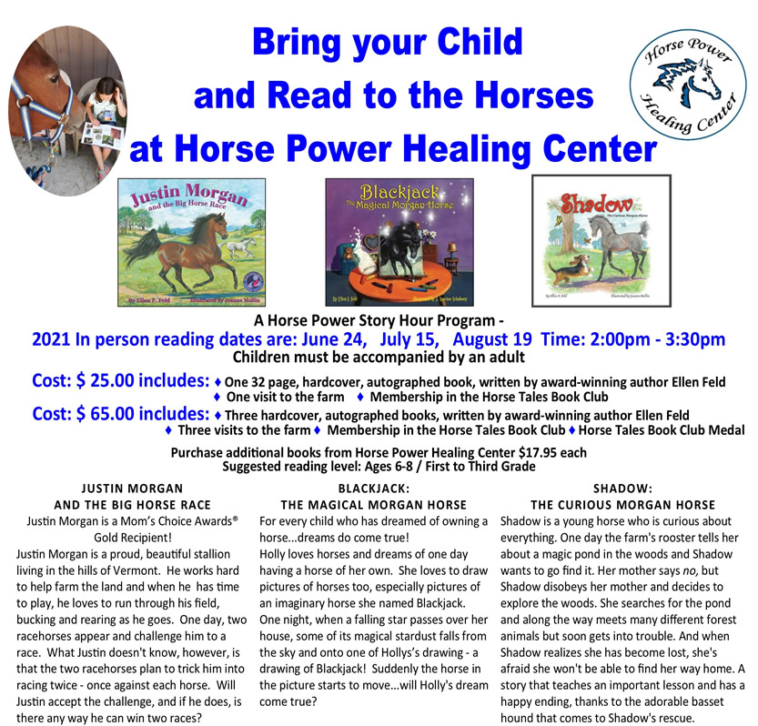 Read with Horses at Horse Pwoer Healing Center
